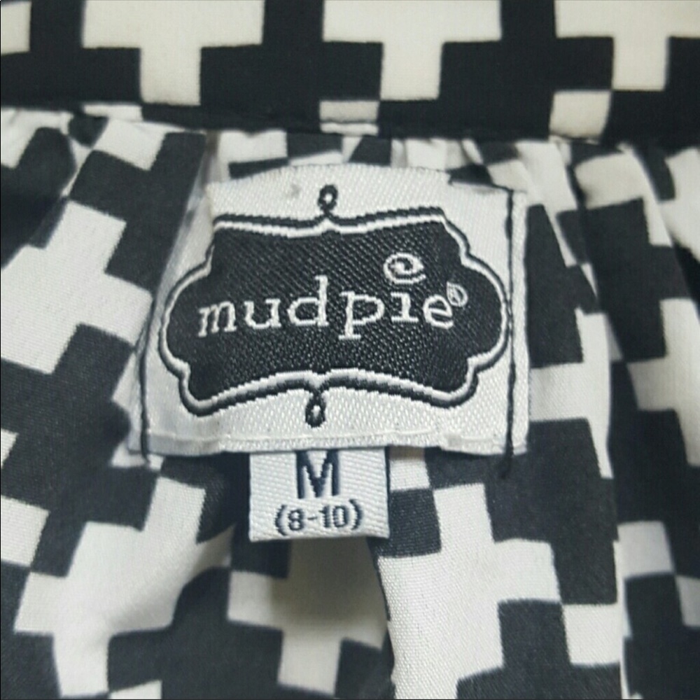 Mud Pie Long Sleeved black and White Dress Medium - Picture 3 of 3